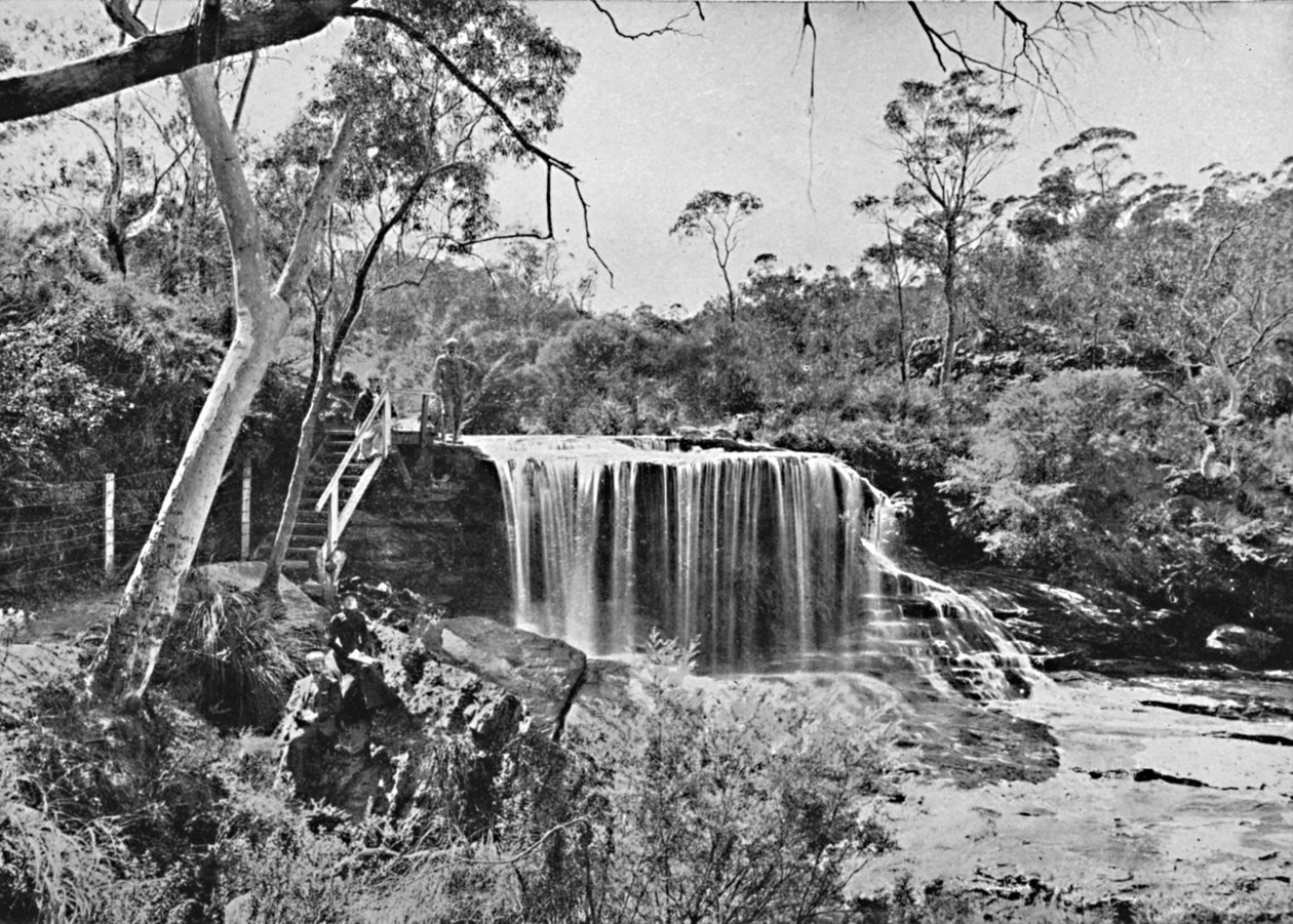 Płacząca Skała w Wentworth Falls, Blue Mountains, ok. 1900. autorstwa Unbekannt