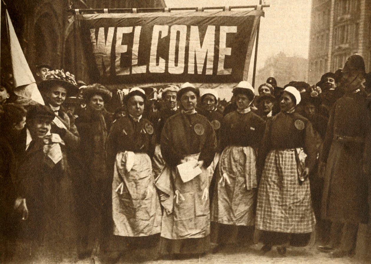 Powitanie ofiar męskiej tyranii 1908, 1933. autorstwa Unbekannt