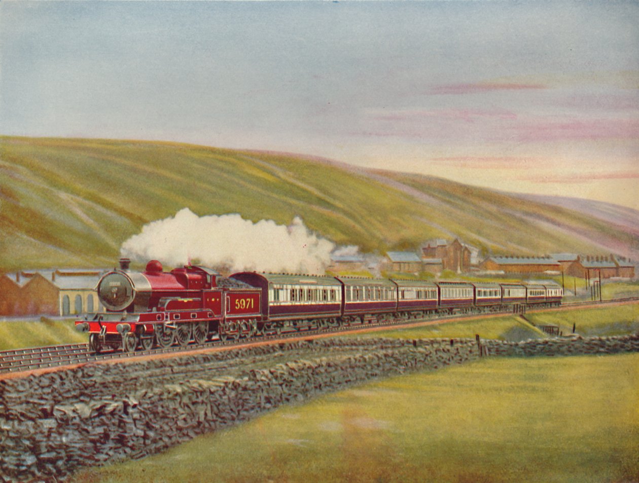 Szkot z Zachodniego Wybrzeża na pełnej prędkości w pobliżu Tebay, L.M.S.R., 1926 autorstwa Unbekannt