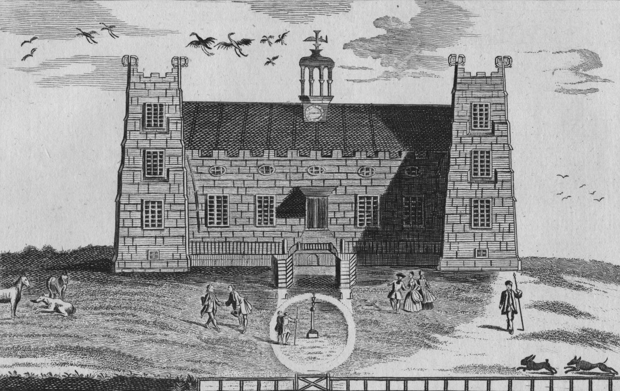 West Prospect Lumley-Castle, c1767 autorstwa Unbekannt