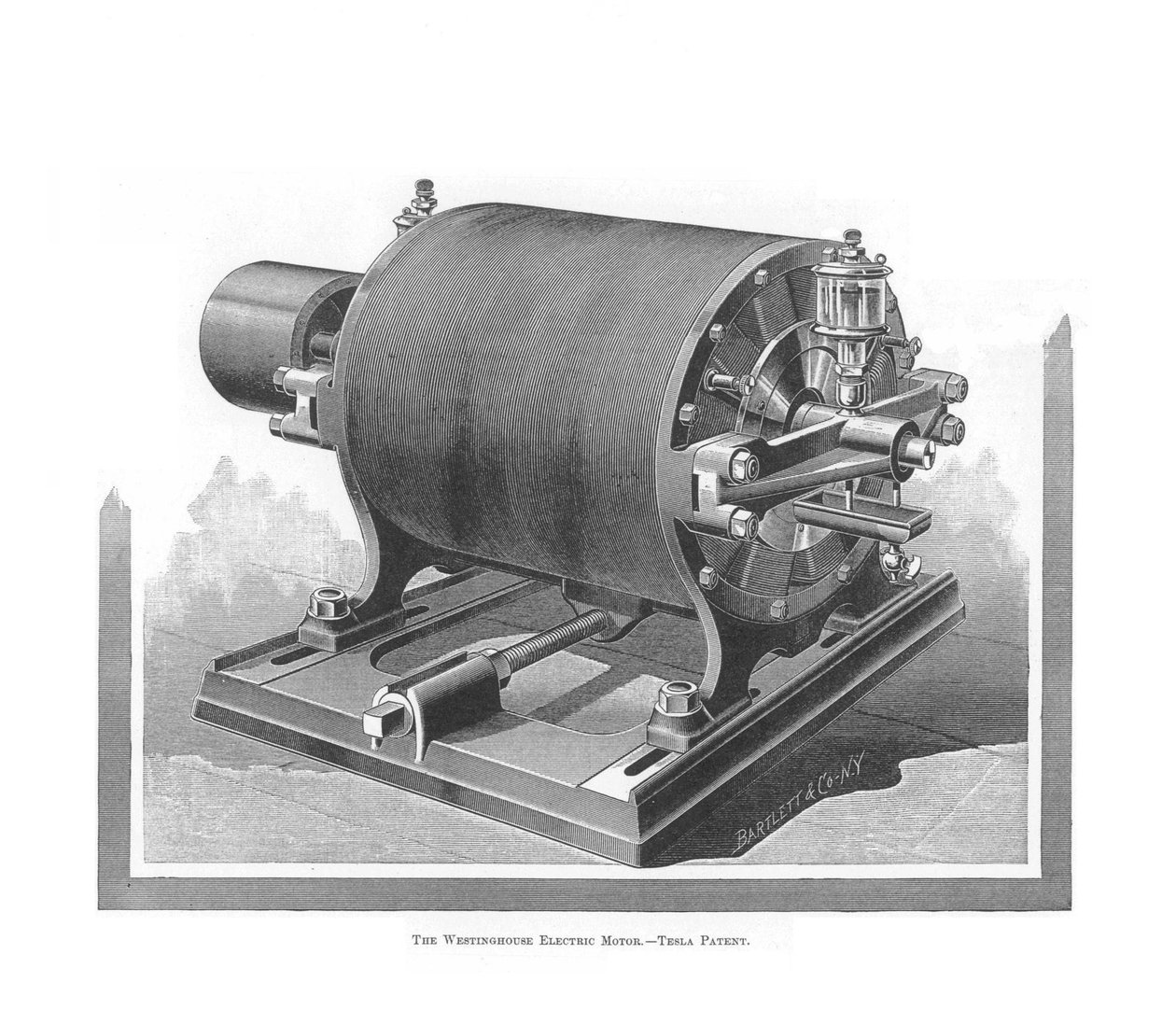 Silnik prądu przemiennego Westinghouse autorstwa Nikoli Tesli, 1888-1889 autorstwa Unbekannt