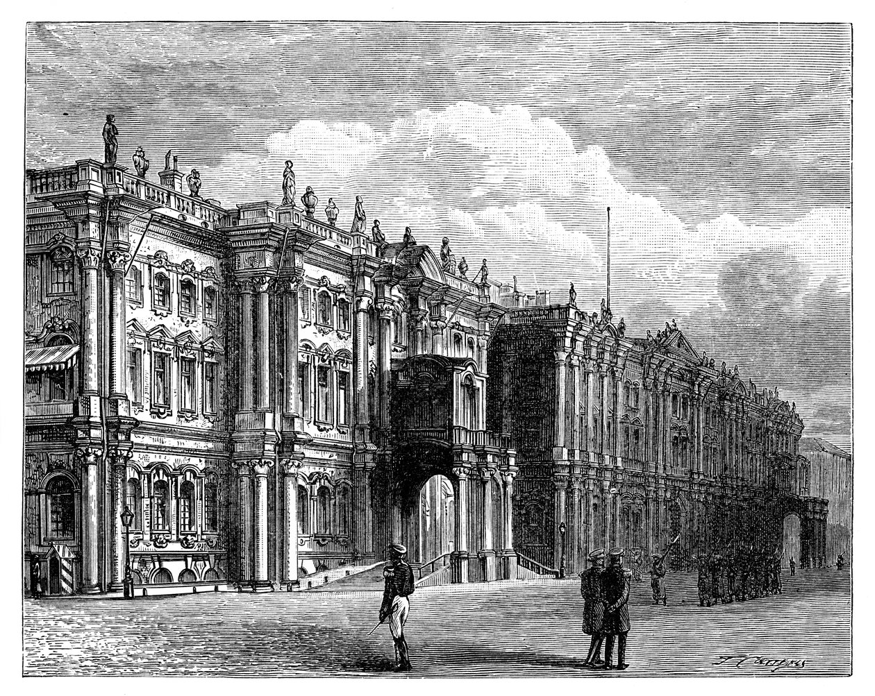 Pałac Zimowy, Petersburg, Rosja, ok. 1888 r. autorstwa Unbekannt