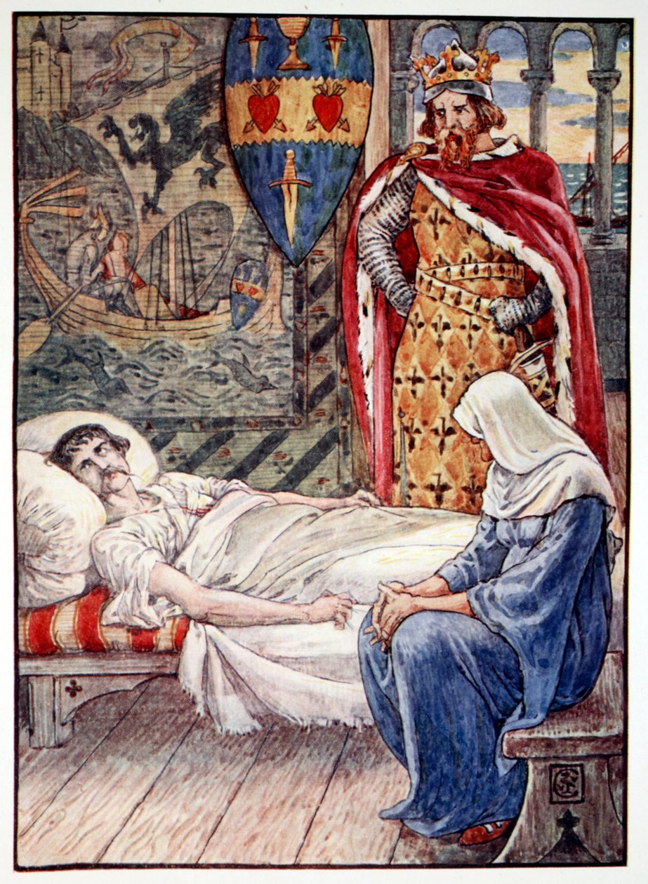 „Czarownica daje radę co do rany sir Tristrama”, 1911 autorstwa Unbekannt
