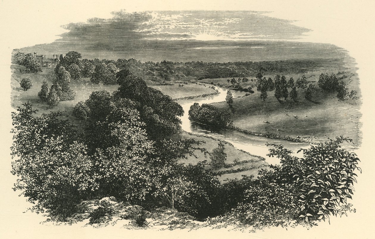 Wye, z zamku Goodrich, c1890. autorstwa Unbekannt