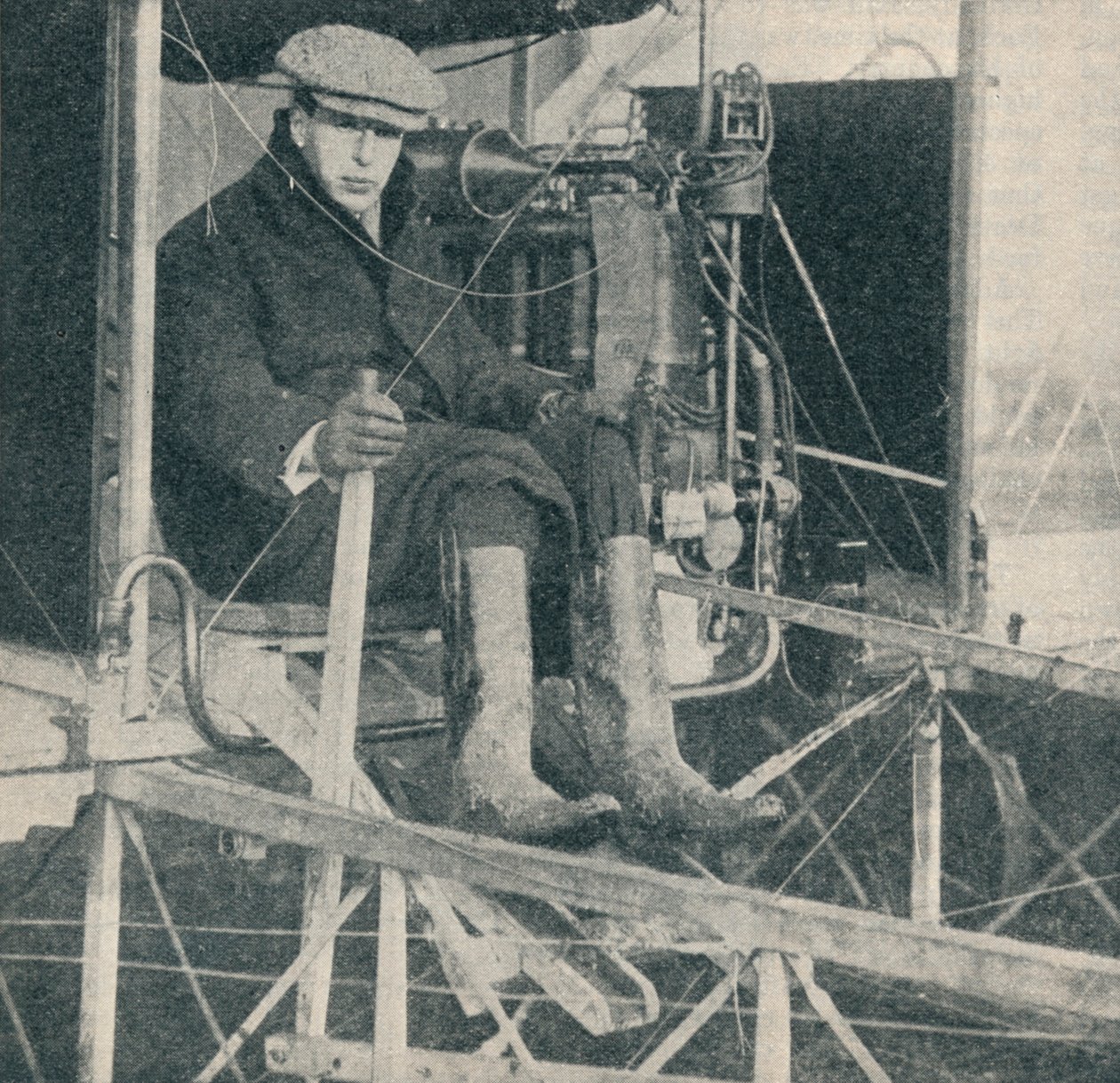 Samolot, który wykonał pierwszy lot okrężną milę w Wielkiej Brytanii, c1909 c1937 autorstwa Unbekannt