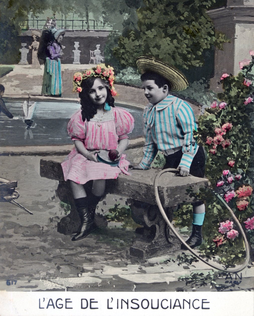 Wiek niewinności, pocztówka francuska, ok. 1900 autorstwa Unbekannt