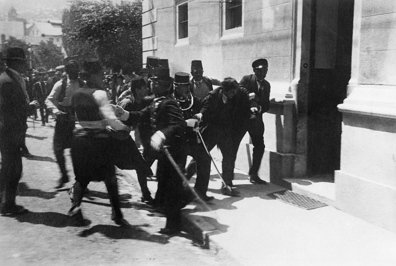 Aresztowanie zabójcy Gavrilo Principa 28 czerwca 1914, 1914. autorstwa Unbekannt