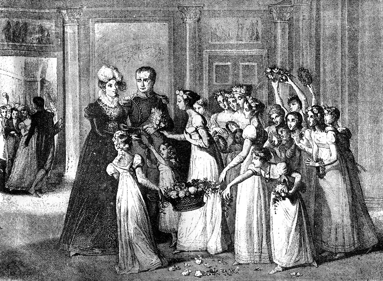 Przybycie Marie-Louise do Compiègne, Francja, 27 marca 1810 1882-1884 autorstwa Unbekannt
