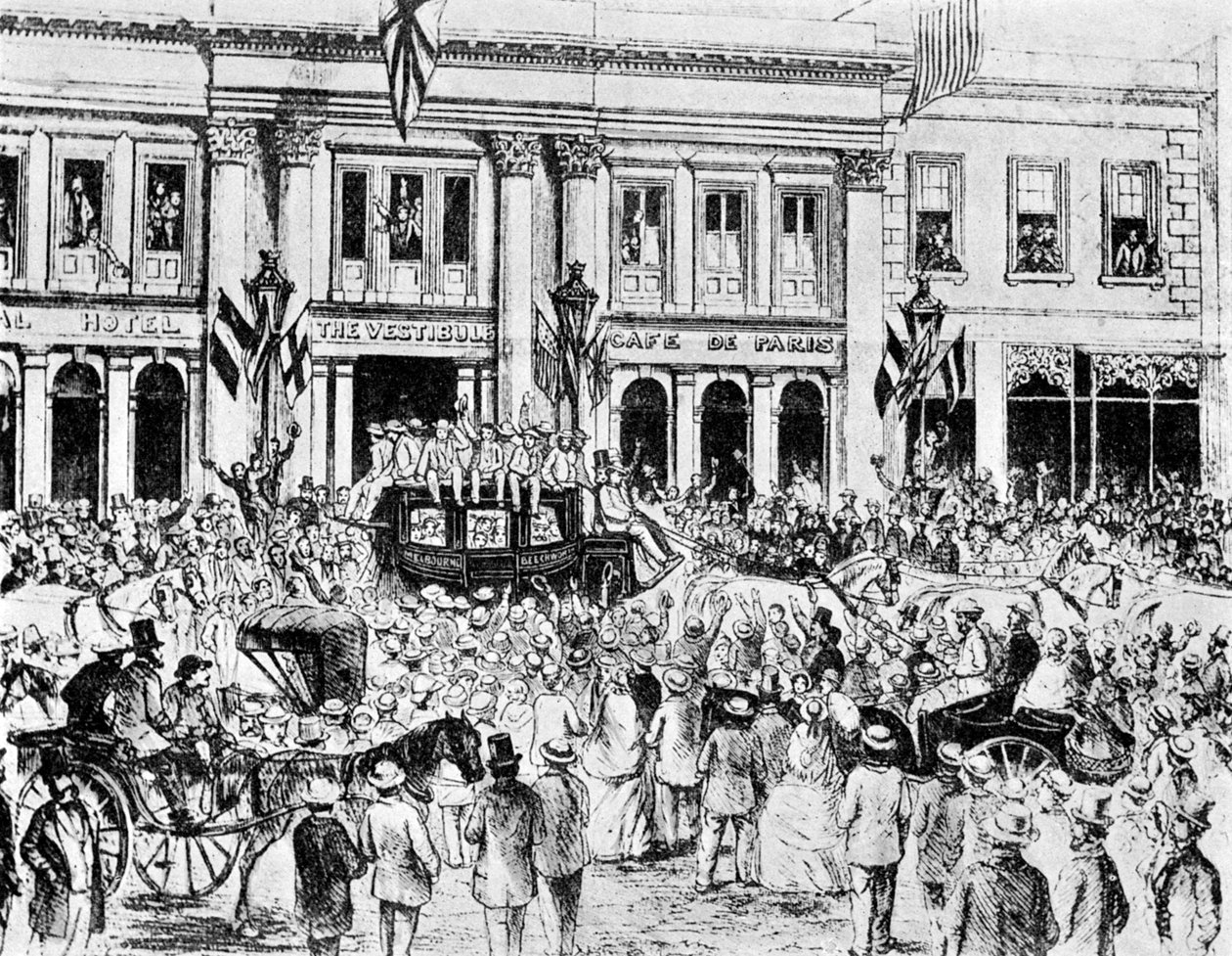 Przybycie pierwszej angielskiej drużyny krykieta do Australii, 1861 1912 autorstwa Unbekannt