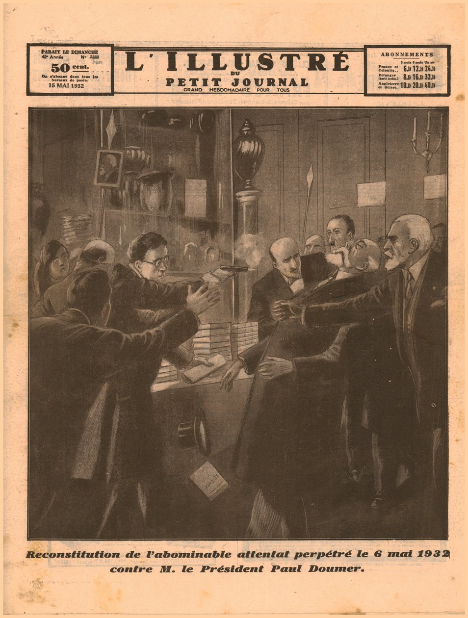 Zabójstwo prezydenta Paula Doumera, 1932. autorstwa Unbekannt