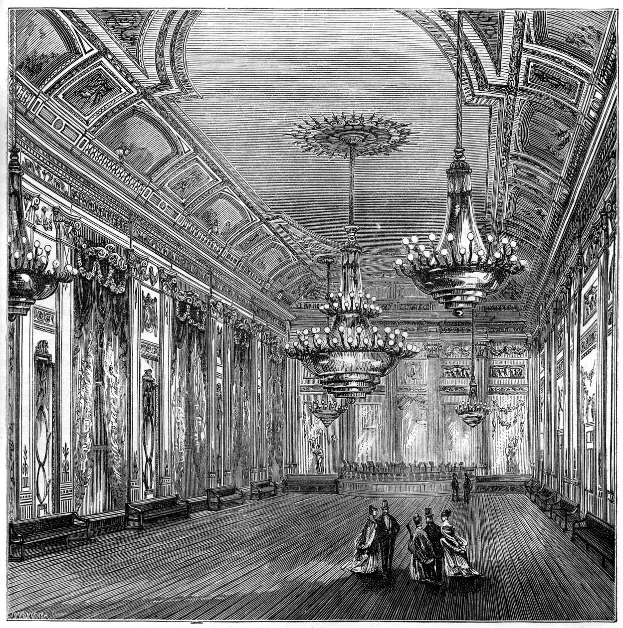 Sala balowa w Williss Rooms, Londyn, 1891 autorstwa Unbekannt