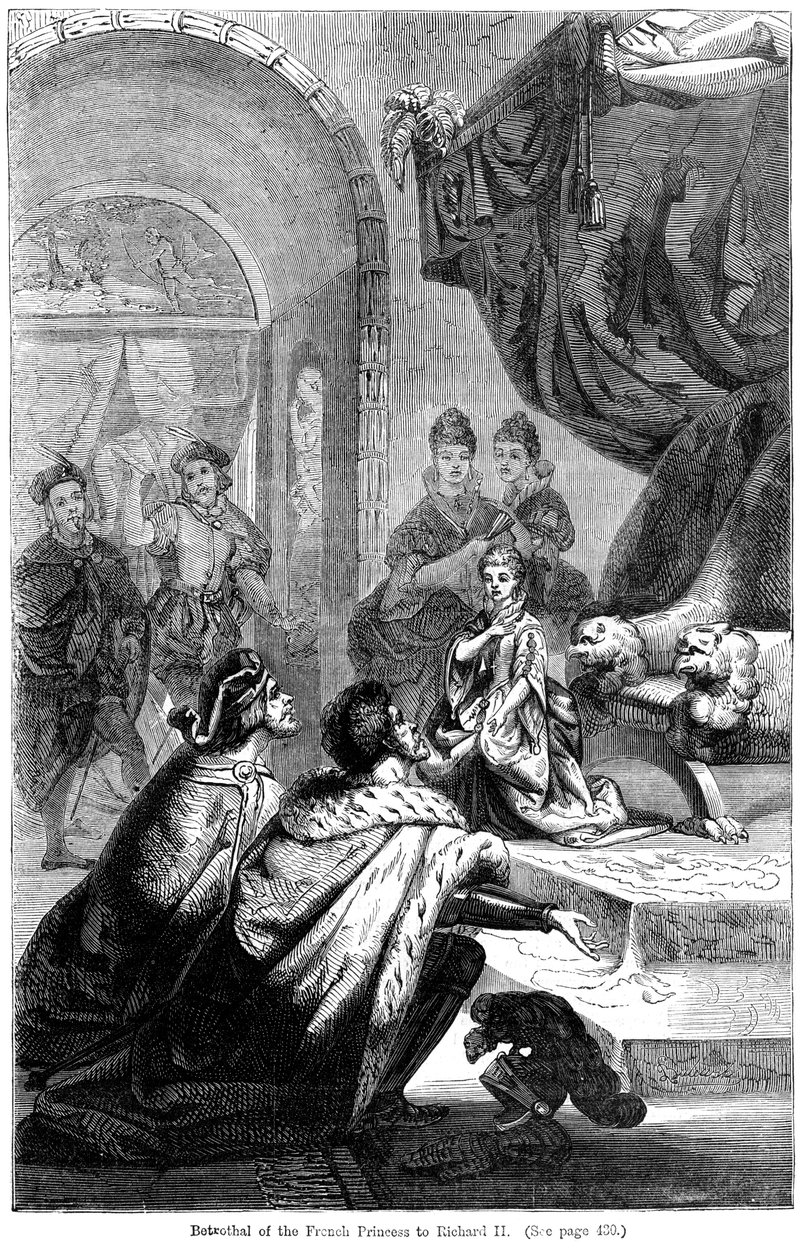 Zaręczyny Izabeli Valois 1389-1409 z królem Ryszardem II 1367-1400, 1396 autorstwa Unbekannt