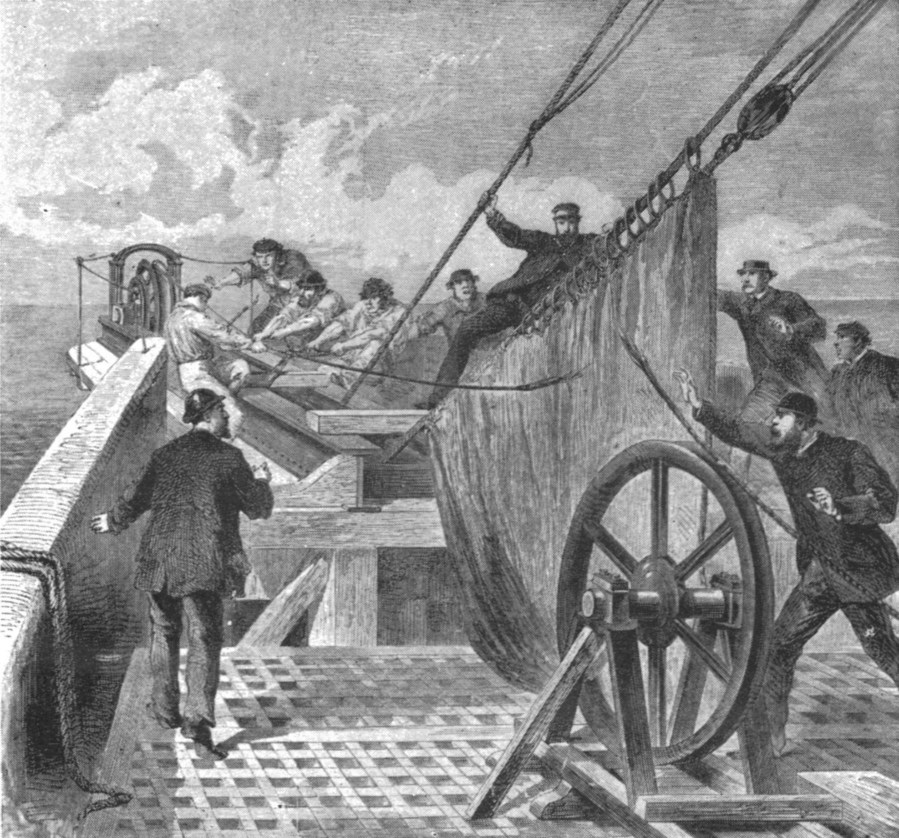 Przerwanie Kabla Atlantyckiego na pokładzie Great Eastern, 2 sierpnia 1865, 1901. autorstwa Unbekannt