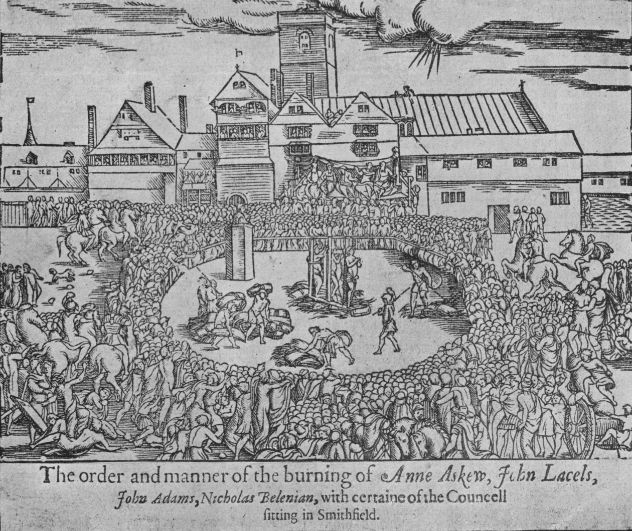 Spalenie Anny Askew, Johna Lascellesa, Johna Adamsa i Nicholasa Beleniana, 1546 1904 autorstwa Unbekannt