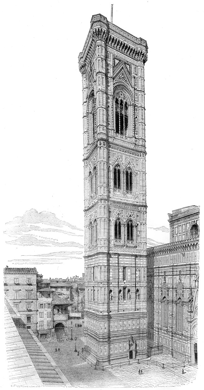 Dzwonnica bazyliki Santa Maria del Fiore, Florencja, Włochy, 1882 r. autorstwa Unbekannt