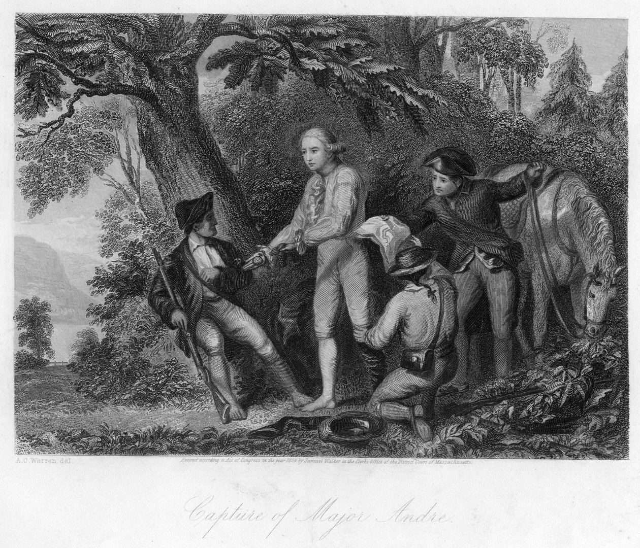 Schwytanie majora André, 1856 autorstwa Unbekannt