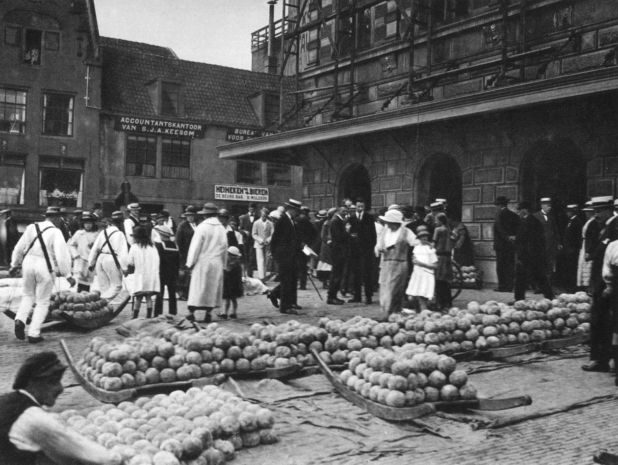 Targ serów w piątek, Alkmaar, Holandia, c1934 autorstwa Unbekannt