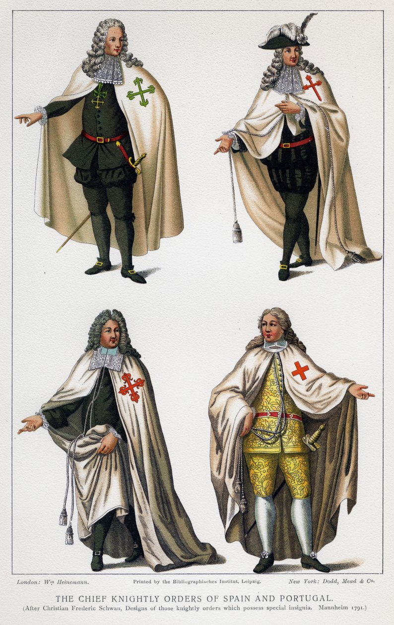 Naczelne zakony rycerskie Hiszpanii i Portugalii, ok. 1930 r. autorstwa Unbekannt