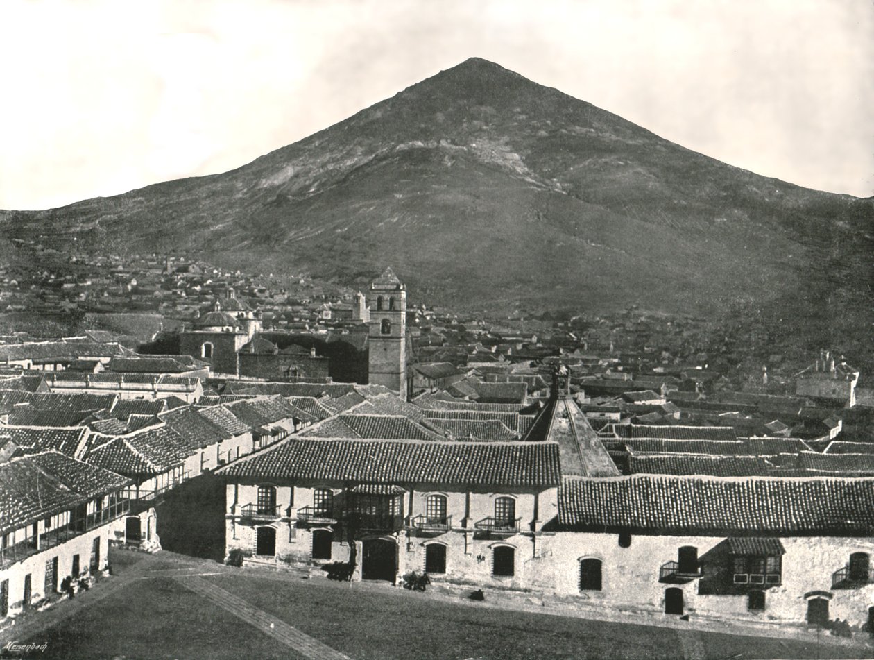 Miasto i góra, Potosi, Boliwia, 1895. autorstwa Unbekannt