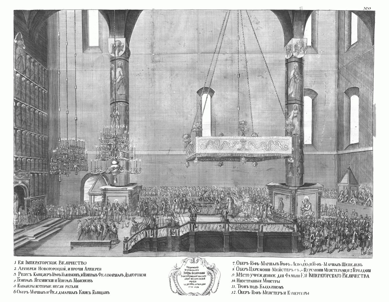 Koronacja Anny Ioannovny 30 kwietnia 1730 r. 1730 r. autorstwa Unbekannt