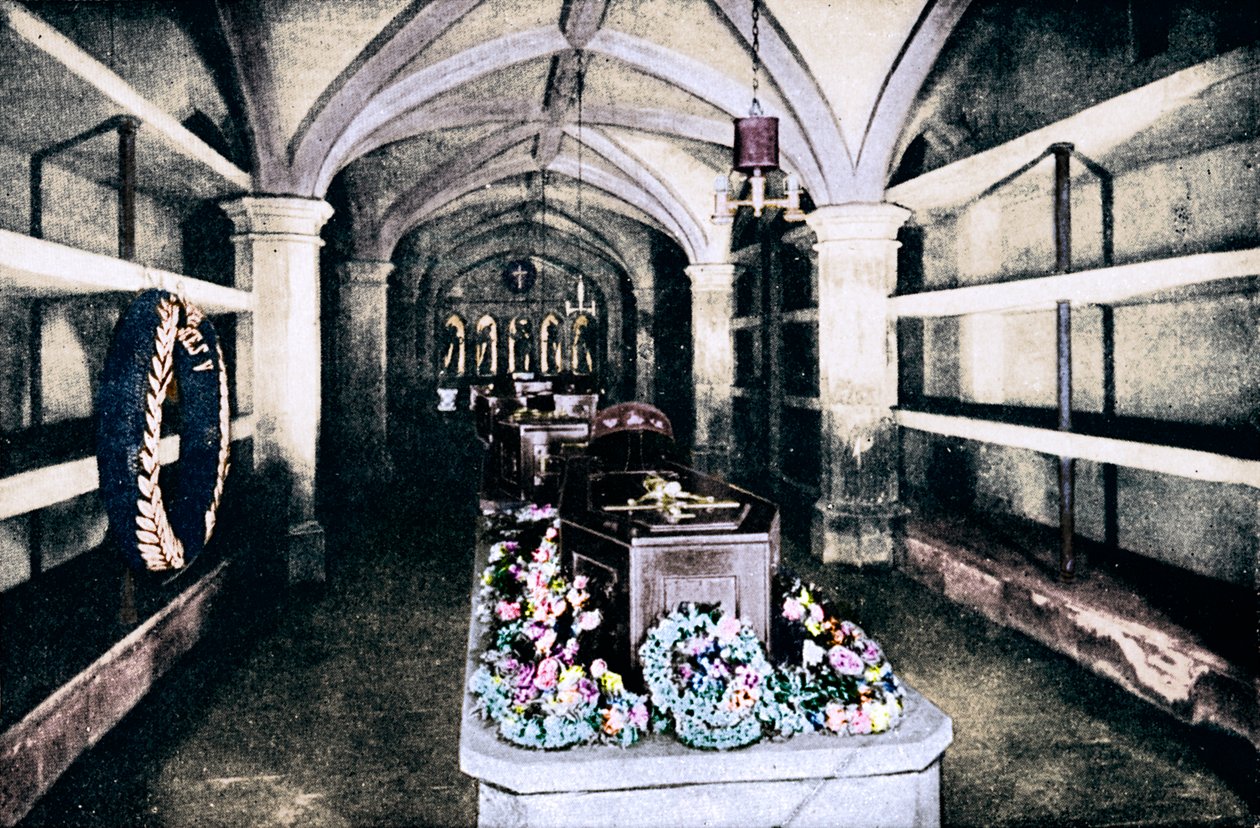 Krypta pod prezbiterium kaplicy św. Jerzego, zamek Windsor, 1910 1911 autorstwa Unbekannt