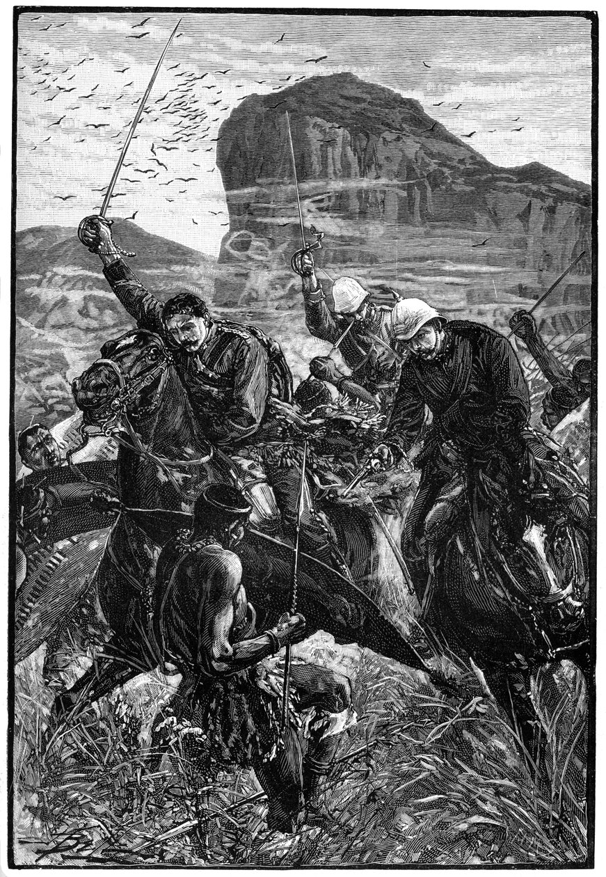 Kreska z kolorami, Bitwa pod Isandlwaną, wojna anglo-zuluska, 22 stycznia 1879, 1900 autorstwa Unbekannt