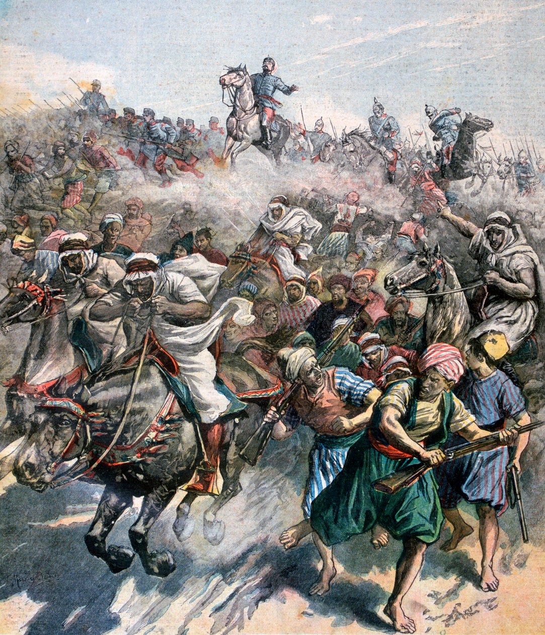 Śmierć generała Margallo, wojna Rif, Maroko, 1893 autorstwa Unbekannt