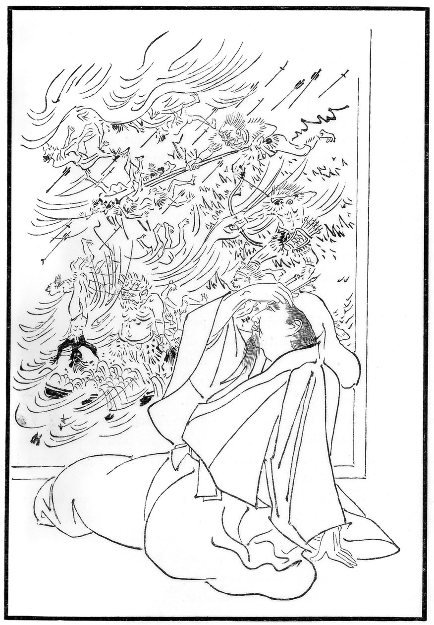 Śmierć Kose no Hirotaka, 1886 r. autorstwa Unbekannt