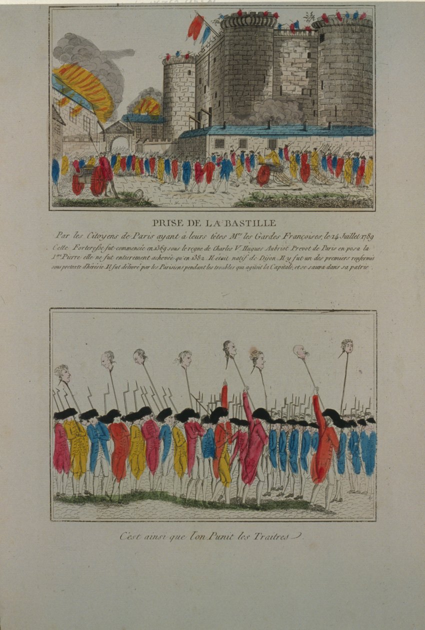 Zburzenie Bastylii, 14 lipca 1789, 1789 autorstwa Unbekannt