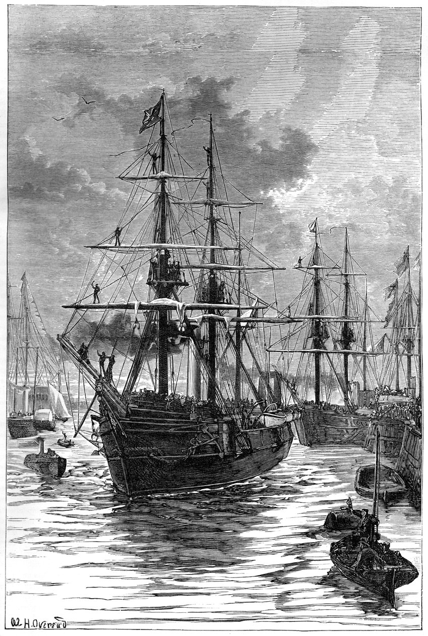 Odejście Alberta i Discovery z Portsmouth, XIX wiek autorstwa Unbekannt