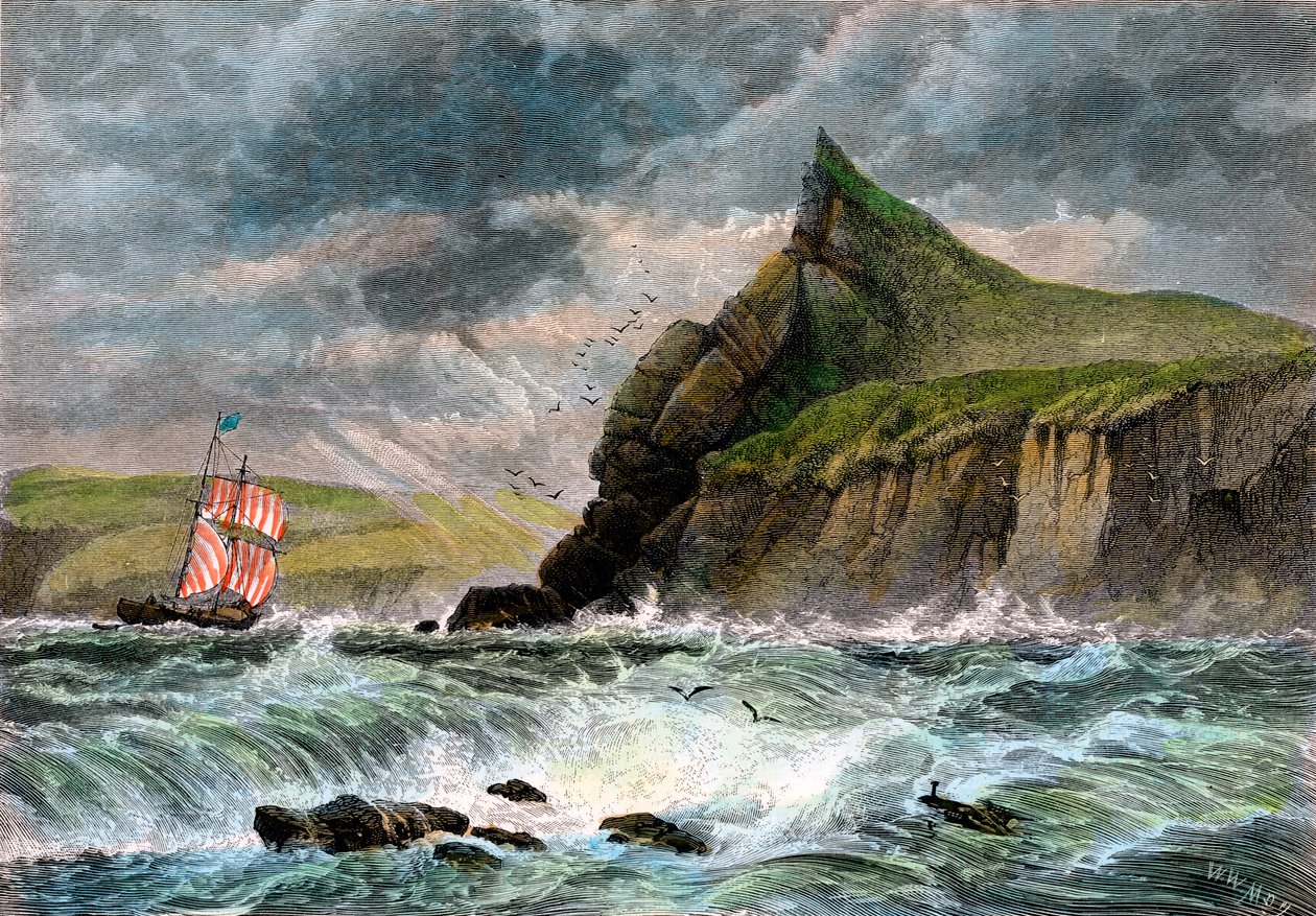 Wejście do portu Fowey, Kornwalia, XIX wiek autorstwa Unbekannt