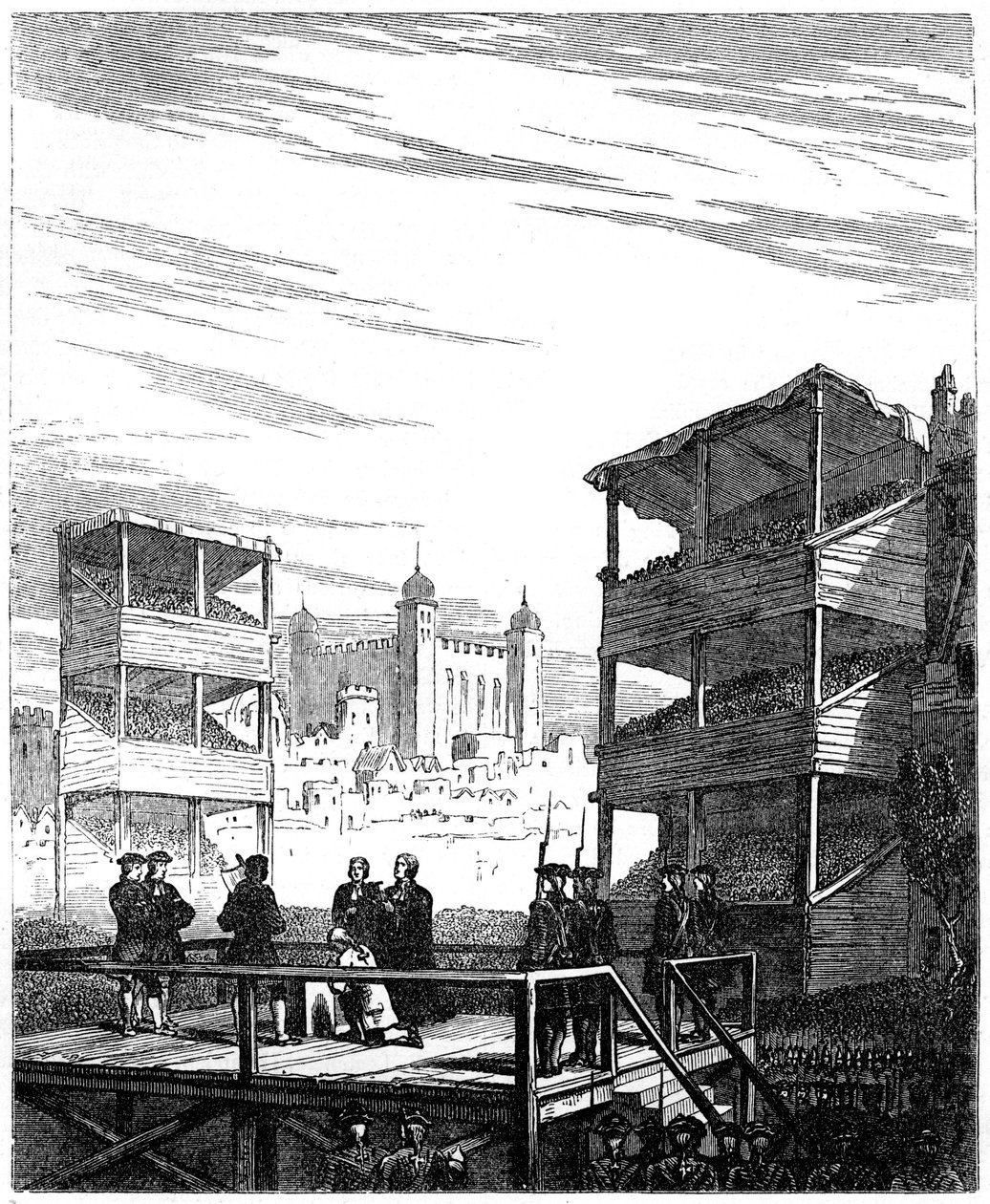 Egzekucja Lorda Derwentwatera 1689-1716 na Tower Hill, Londyn, 1716 XIX wiek autorstwa Unbekannt