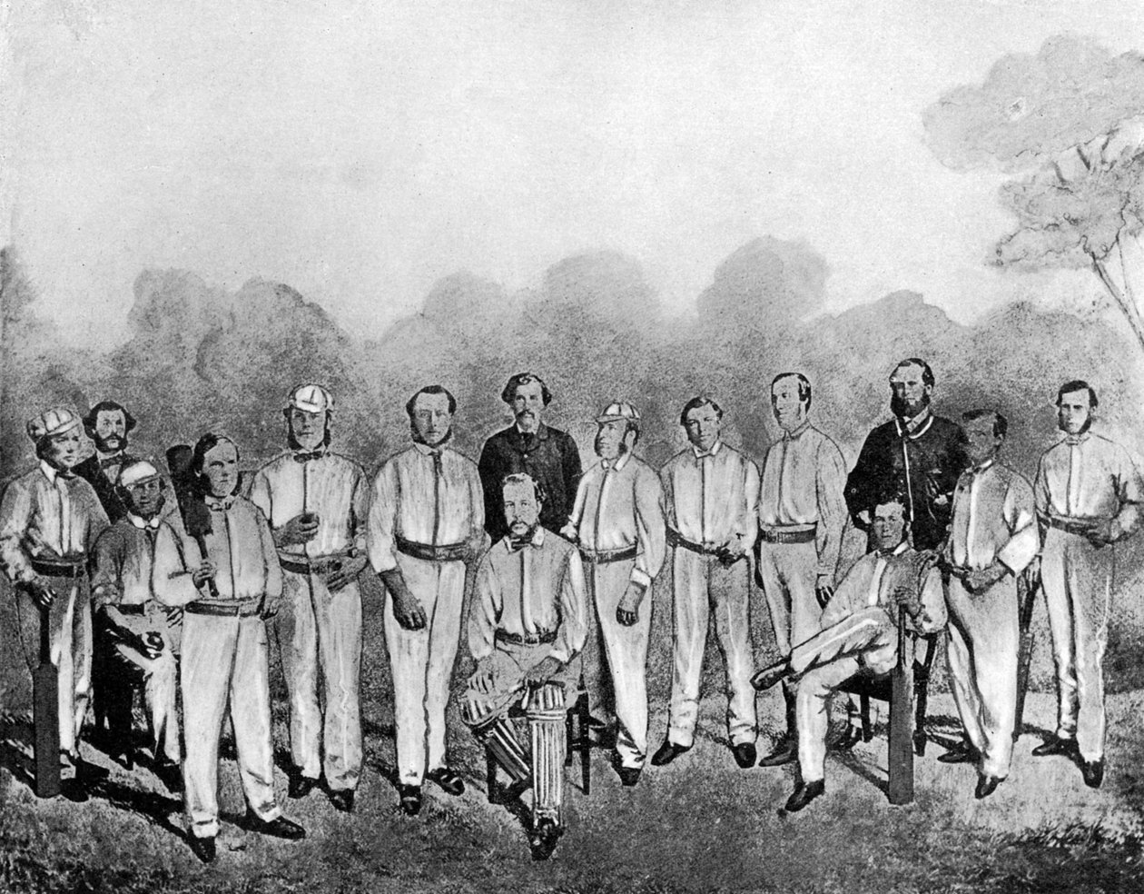 Pierwsza angielska drużyna krykieta, która odwiedziła Australię, 1861-1862 1912 autorstwa Unbekannt