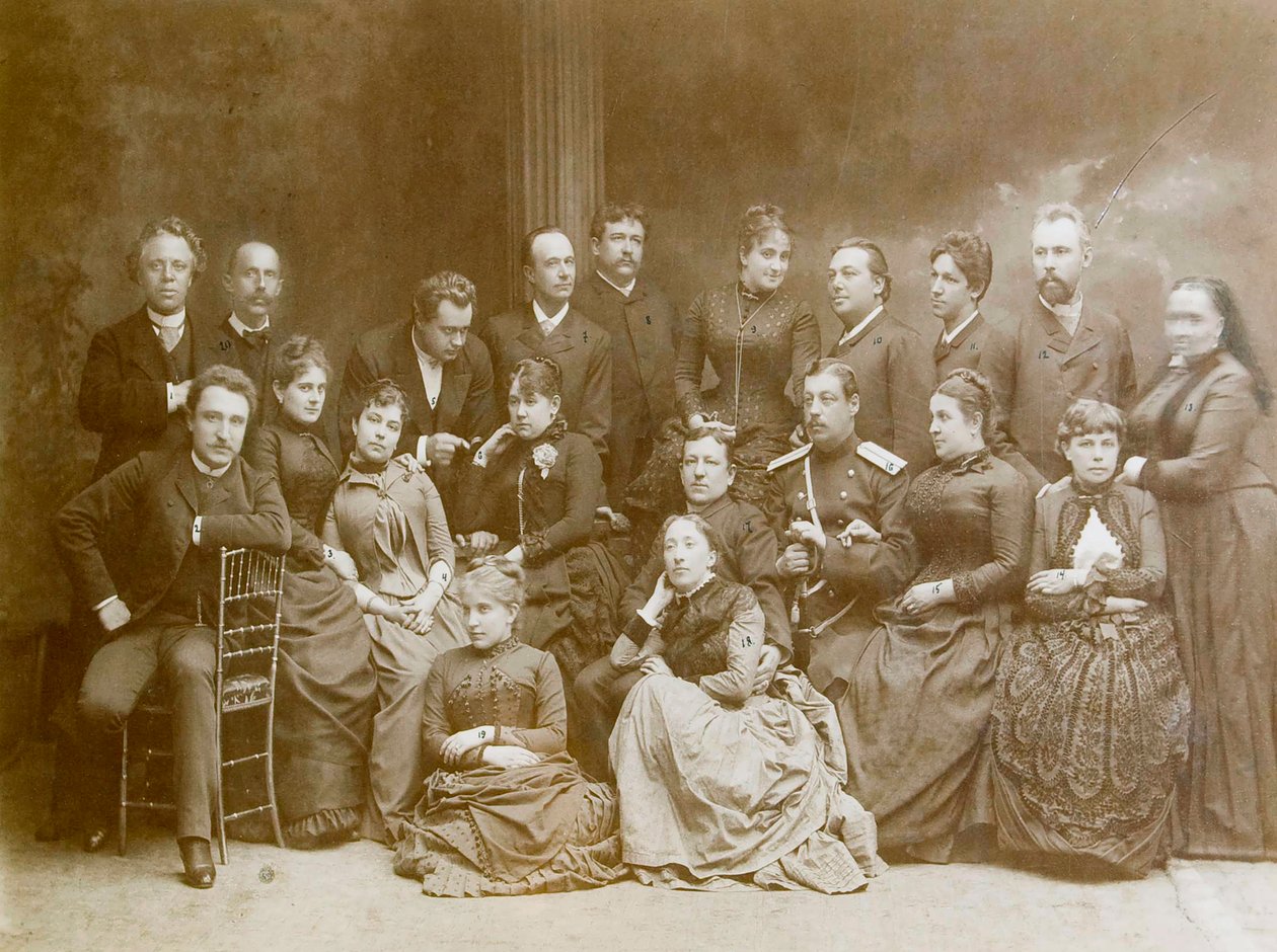 Pierwsza grupa teatralna dramatyczna w Warszawie, 1866 autorstwa Unbekannt