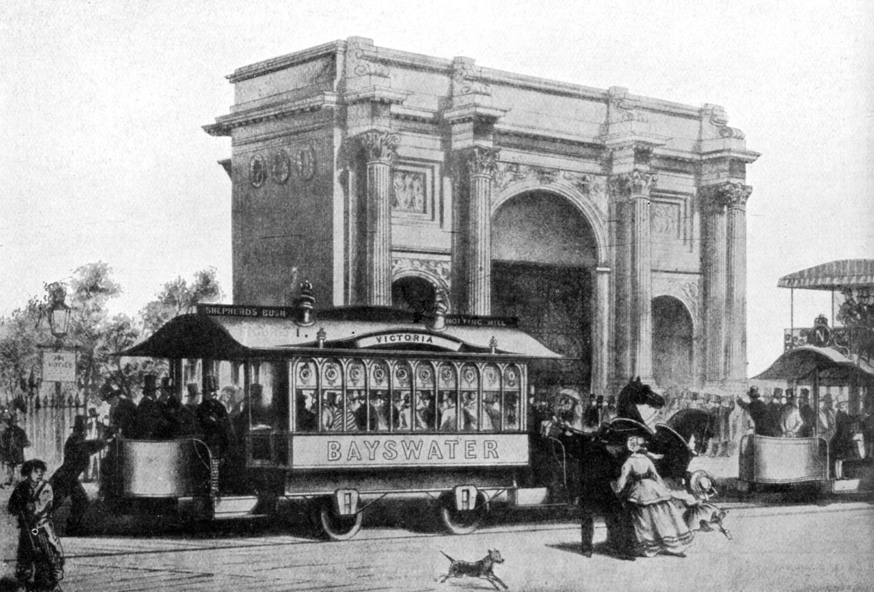 Pierwsze tramwaje w Londynie, 1861, ok. 1920 autorstwa Unbekannt