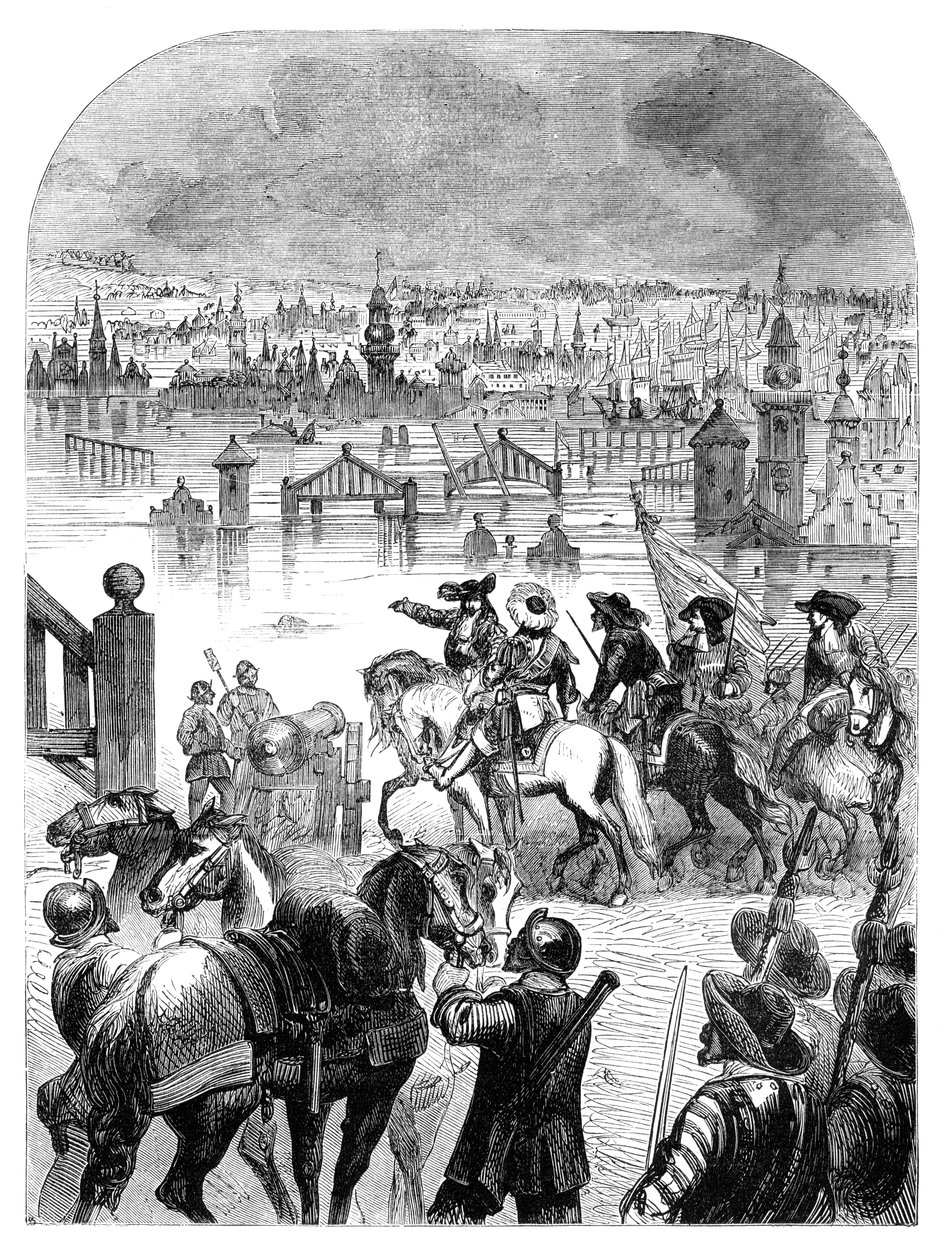 Powódź Amsterdamu w 1672 r. na rozkaz Wilhelma III, ok. 1902 r. autorstwa Unbekannt