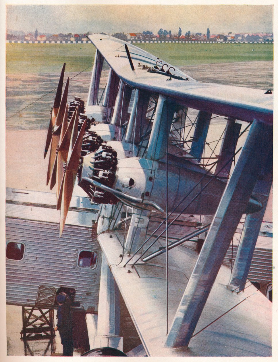 Cztery silniki Bristol Jupiter liniowca Imperial Airways Scylla, c1936 c1937 autorstwa Unbekannt