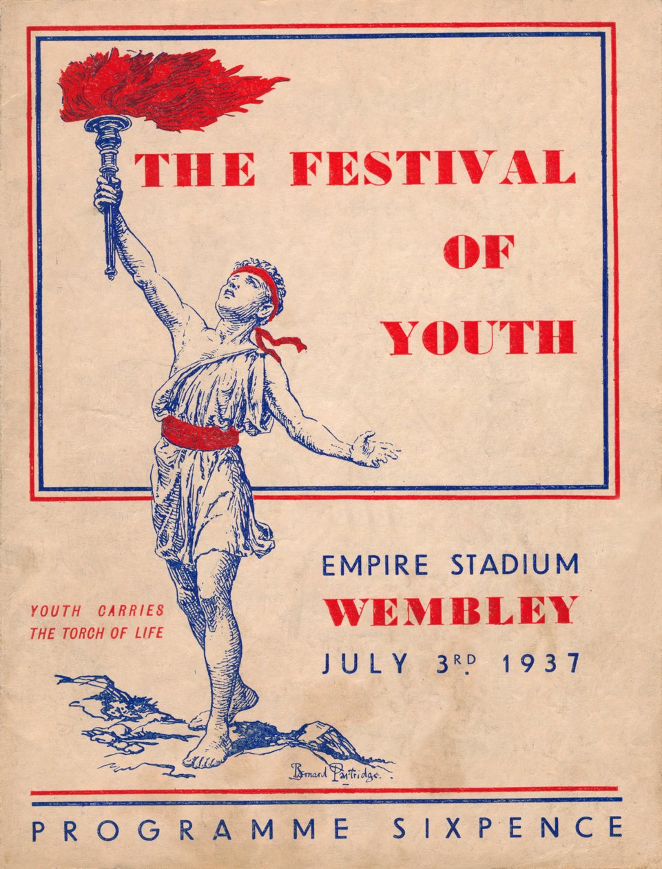 Okładka programu na Festiwal Młodzieży, 1937 autorstwa Unbekannt