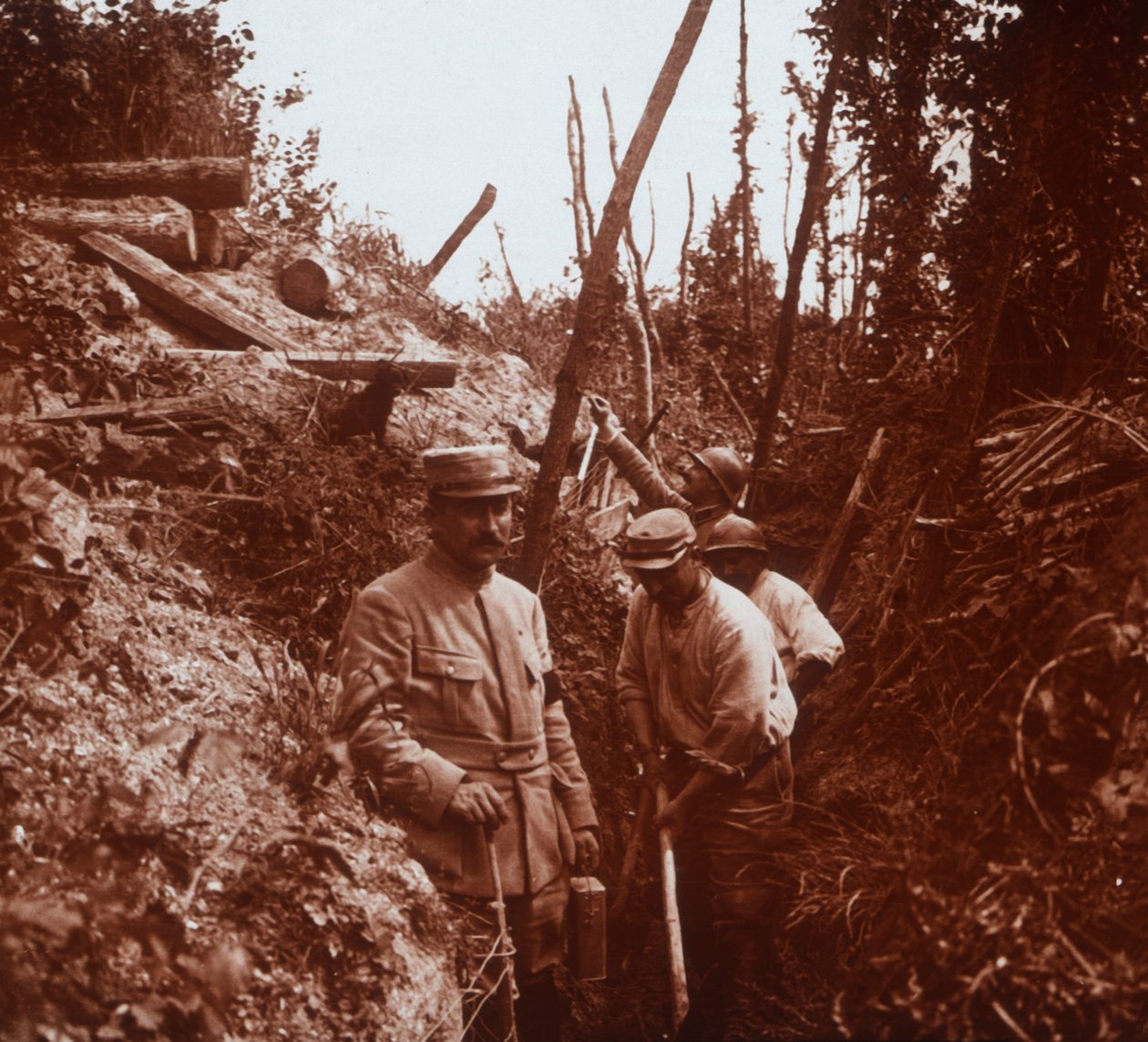 Linia frontu, Soissons, północna Francja, c1914-c1918 autorstwa Unbekannt