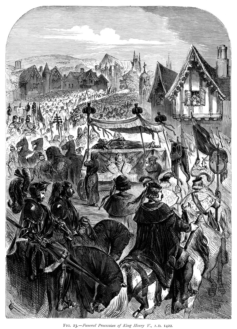 Kondukt pogrzebowy króla Henryka V, 1422 autorstwa Unbekannt