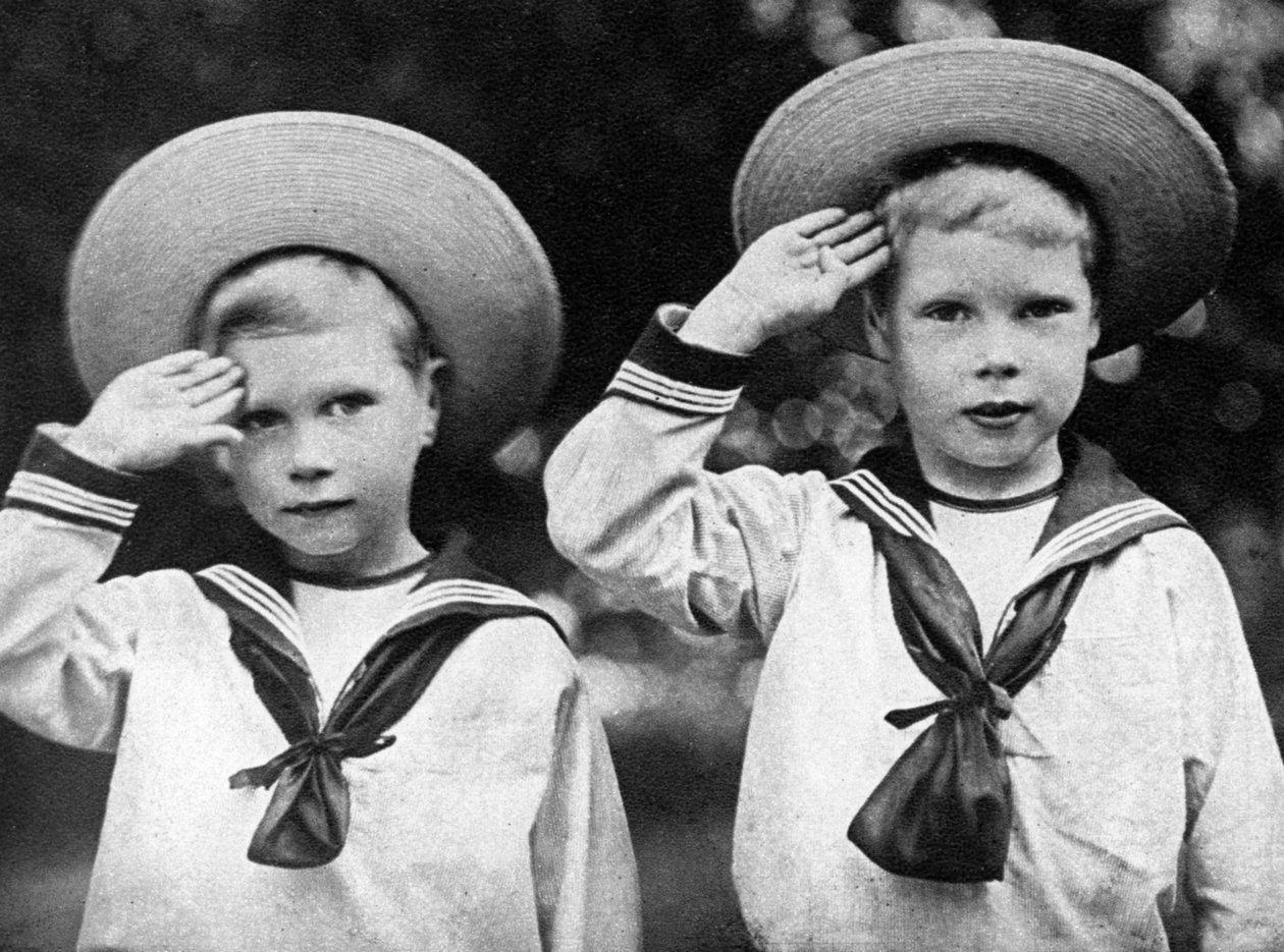Przyszły król Edward VIII w prawo i książę Yorku, ok. 1900 autorstwa Unbekannt