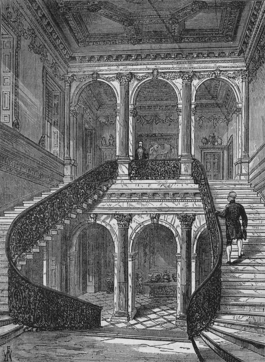 Wielkie schody, Chesterfield House, Mayfair, Westminster, Londyn, c1875 1878 autorstwa Unbekannt