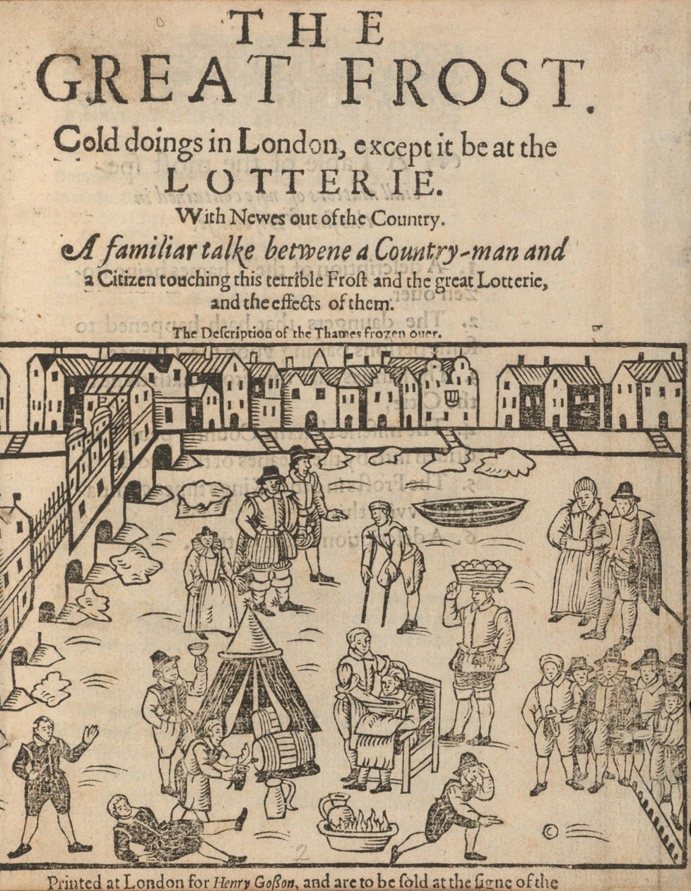 Wielki mróz w Londynie, 1608 autorstwa Unbekannt