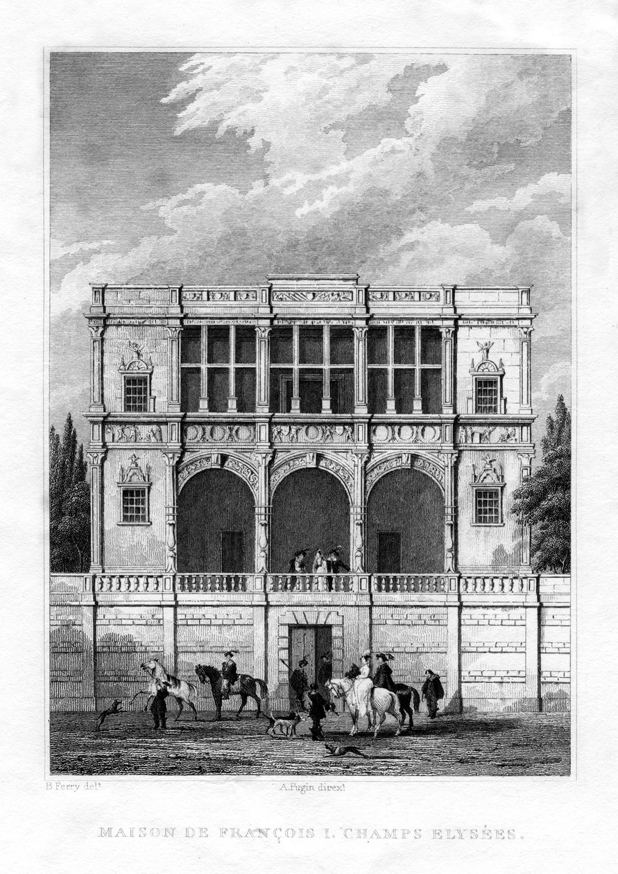 Dom Franciszka I, Pola Elizejskie, Paryż, 1830 autorstwa Unbekannt