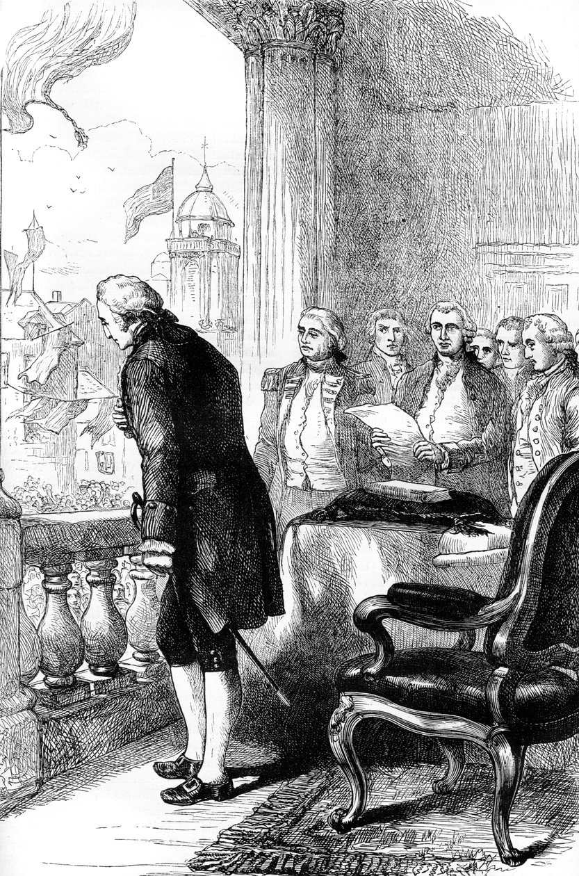 Instalacja Jerzego Waszyngtona jako prezydenta Stanów Zjednoczonych, 1789 c1880 autorstwa Unbekannt