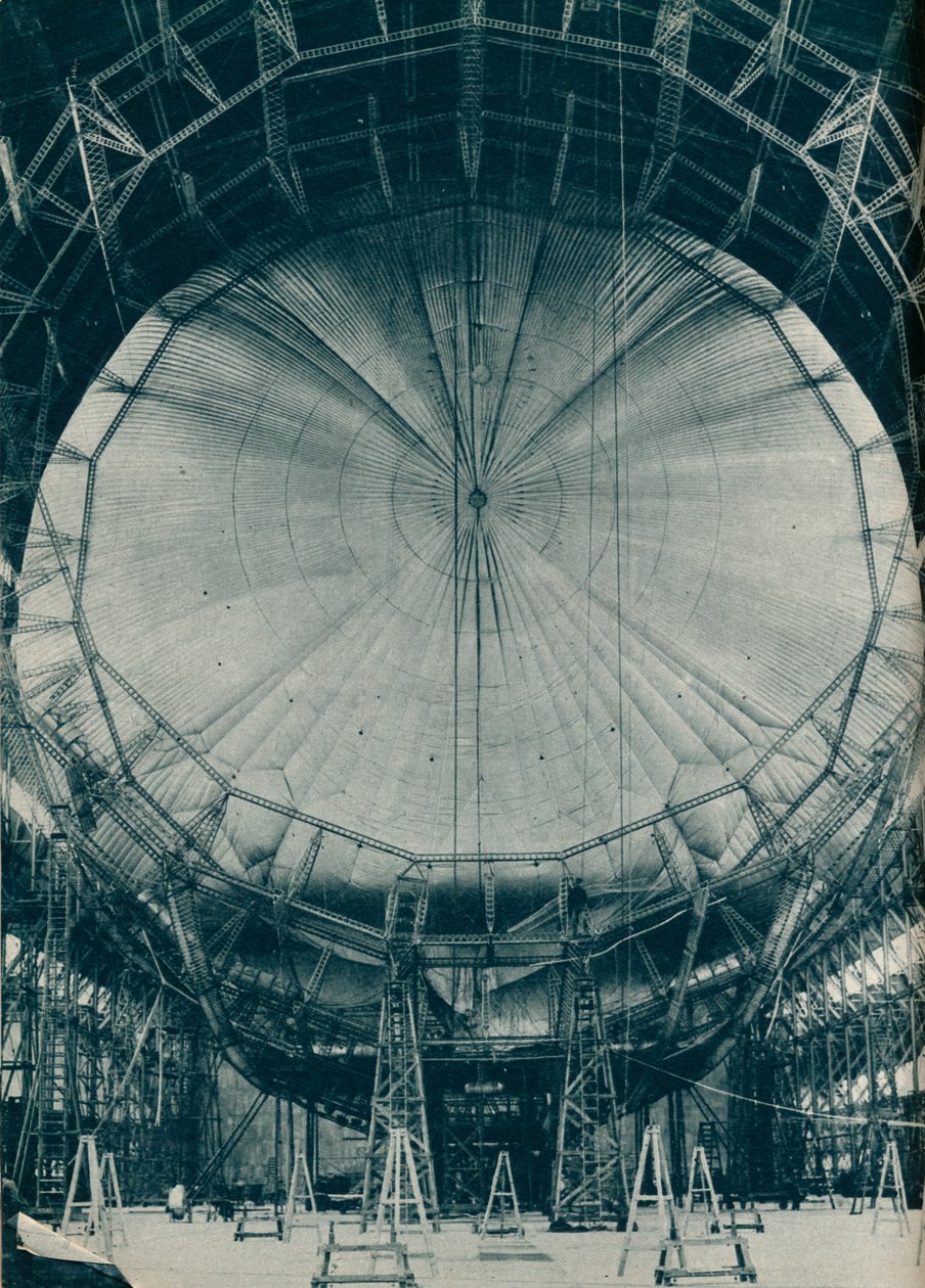 Konstrukcja wewnętrzna sterowca R101, c1929 c1937 autorstwa Unbekannt