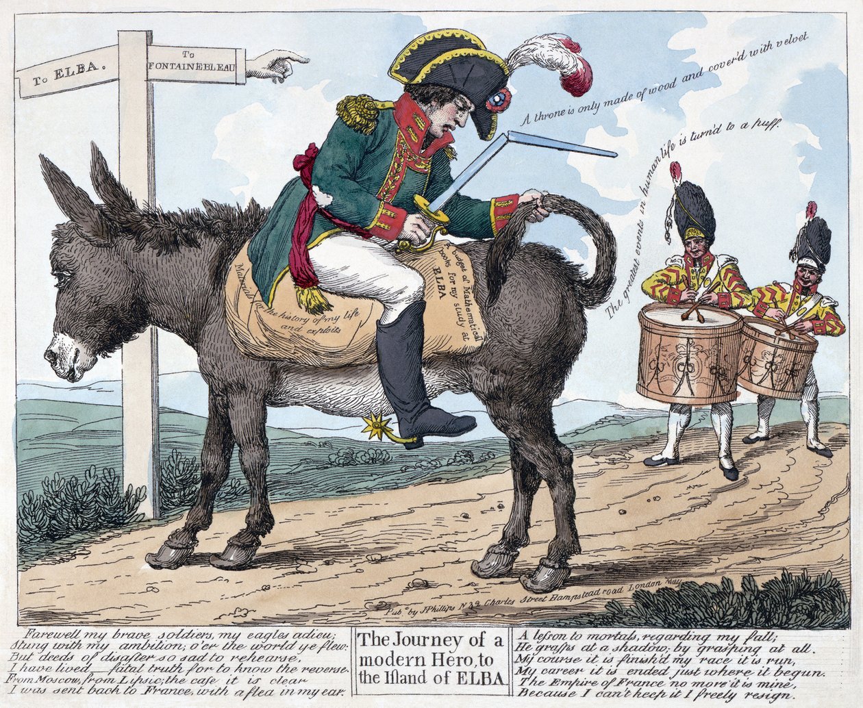 Podróż współczesnego bohatera na wyspę Elba, 1814 autorstwa Unbekannt