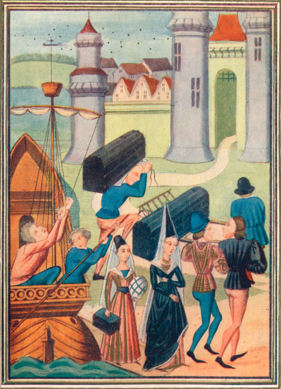 Lądowanie Lady de Coucy w Boulogne, 1399 1905 autorstwa Unbekannt