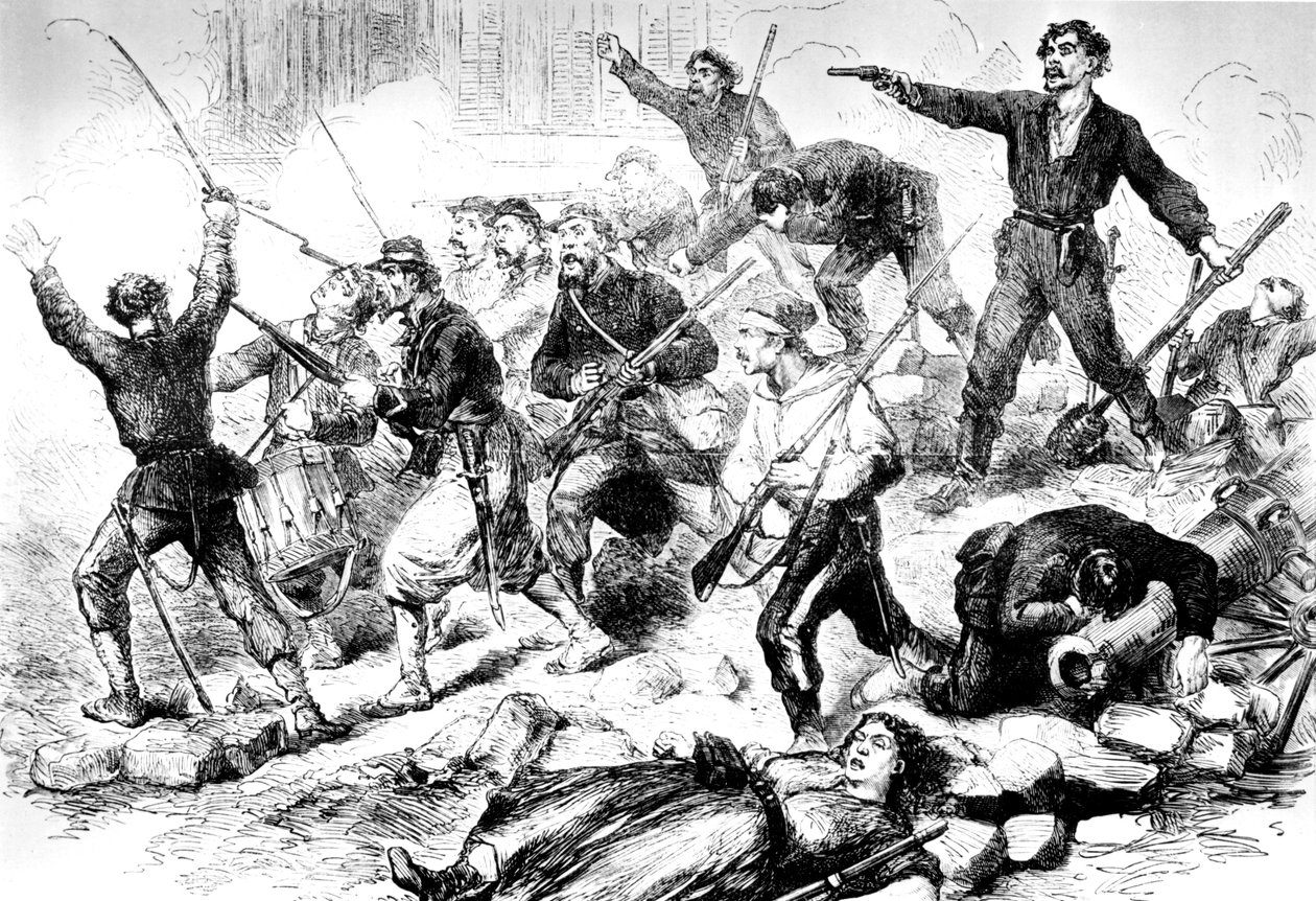 Ostatnia bitwa komunardów maj 1871, Komuna Paryska autorstwa Unbekannt