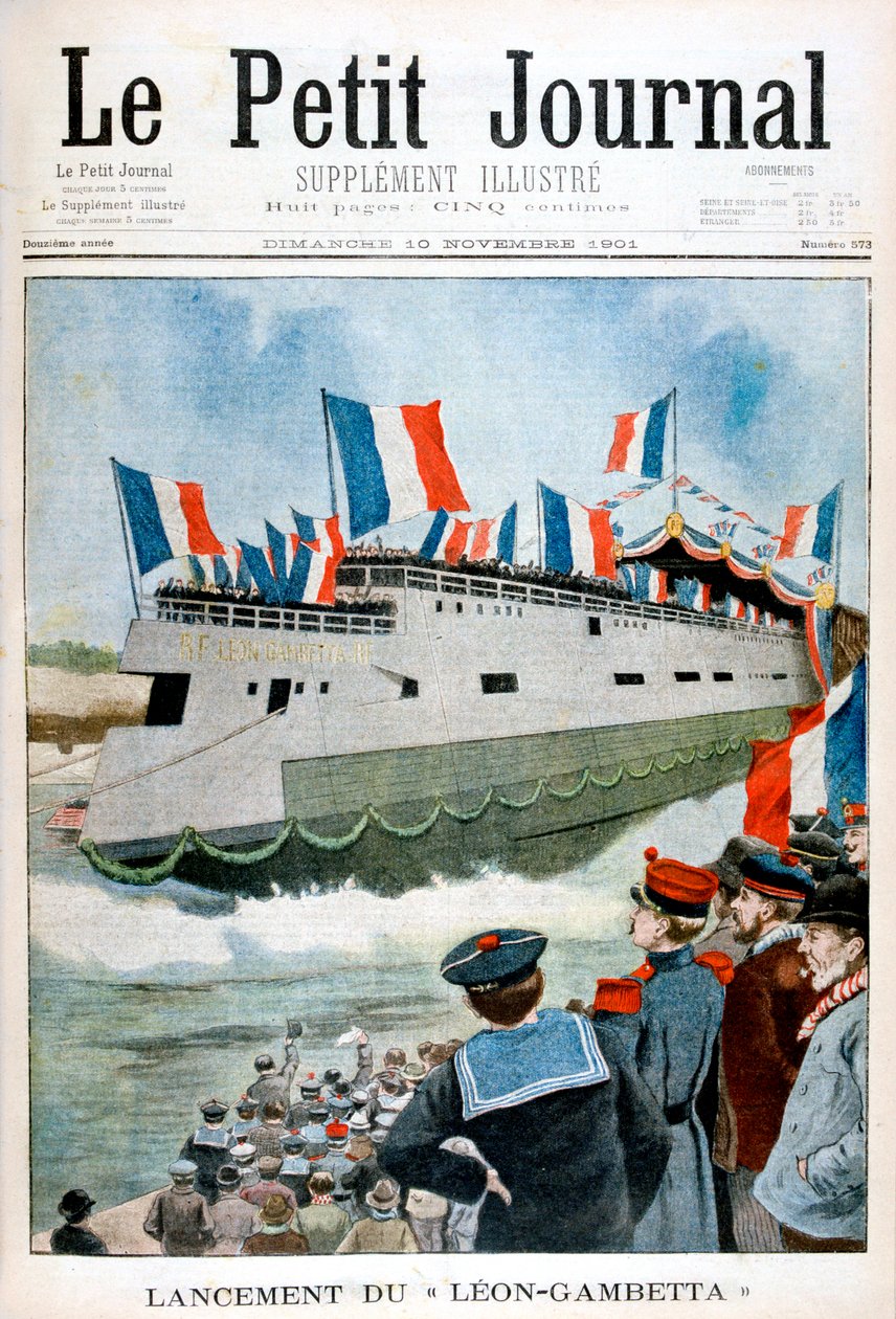 Wodowanie krążownika pancernego Leon Gambetta, Francja, 1901 autorstwa Unbekannt